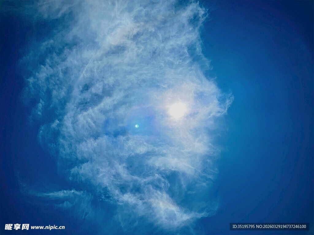 梦幻蓝色星云景象