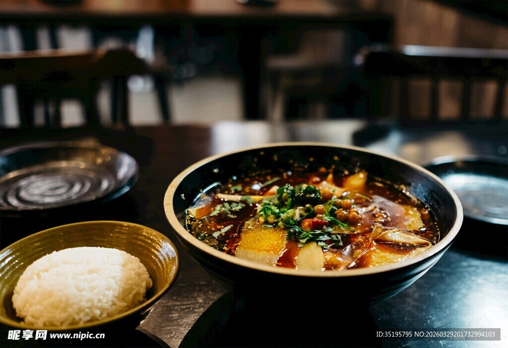 美味盖饭搭配米饭