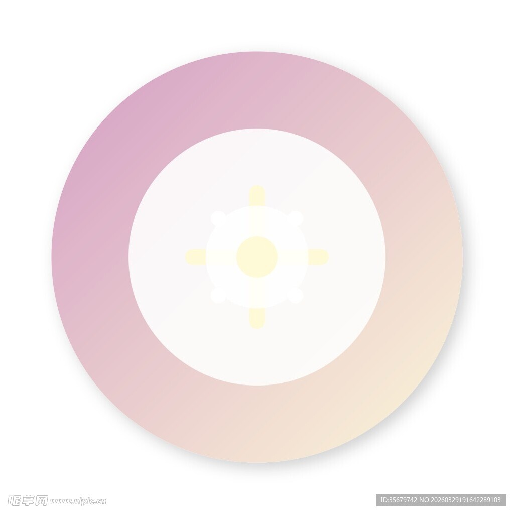 渐变圆形图案中心带星