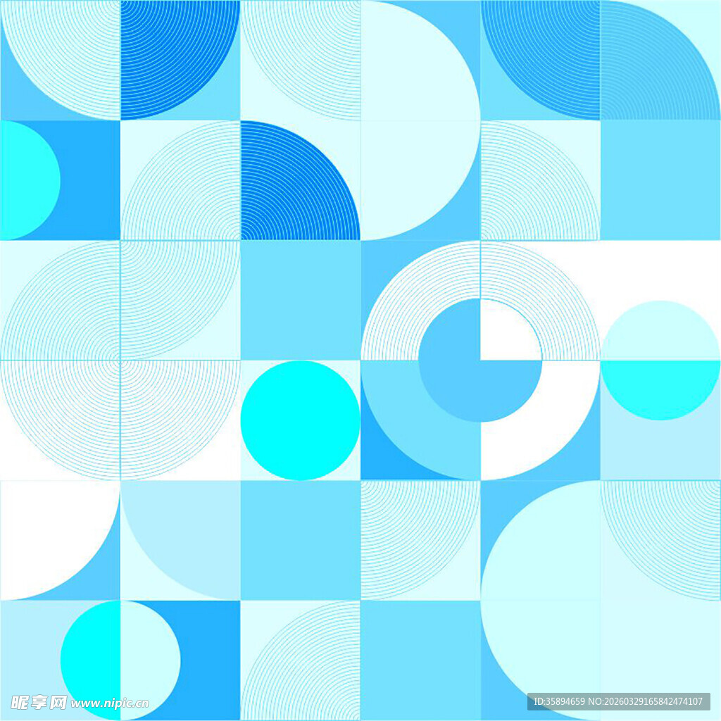 蓝白几何图案背景