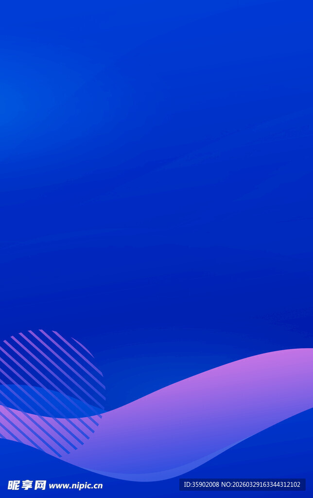 蓝紫渐变波浪线条背景图