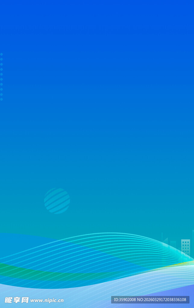 蓝色渐变海浪背景图