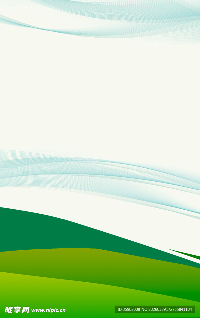 清新绿草地与飘逸线条