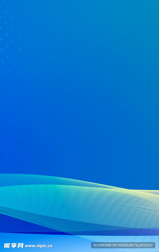 蓝色渐变波浪背景图
