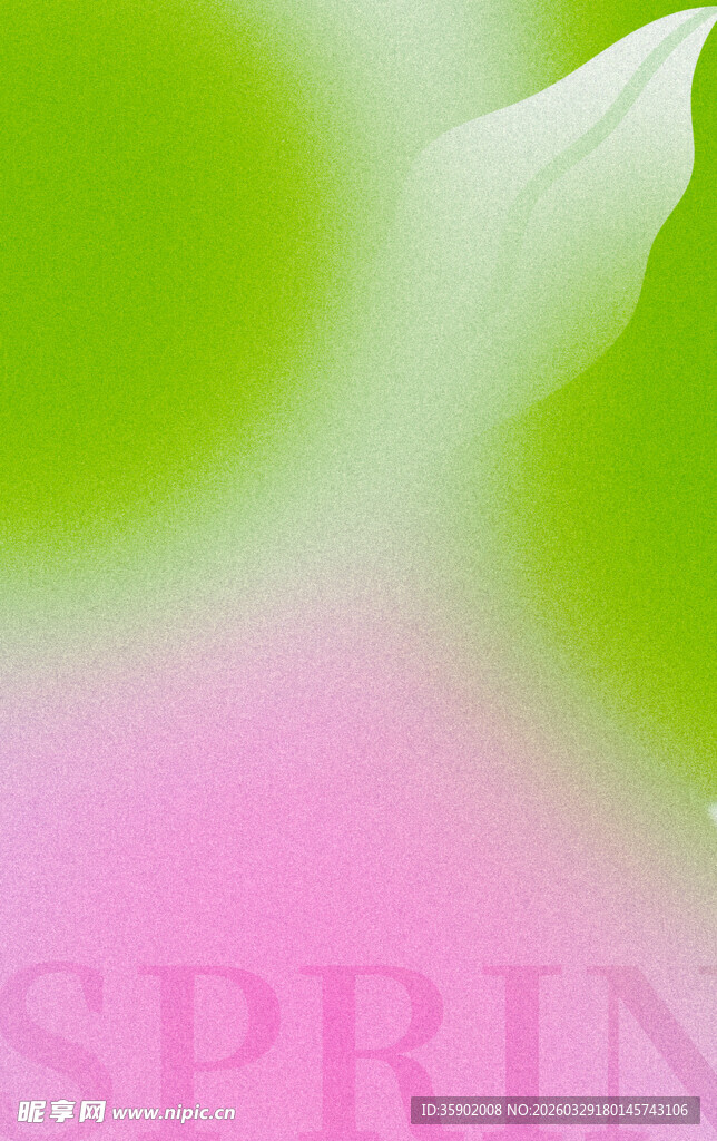 春日梦幻绿叶背景图