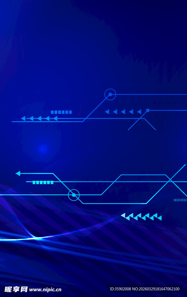 科技感蓝色线条背景画面