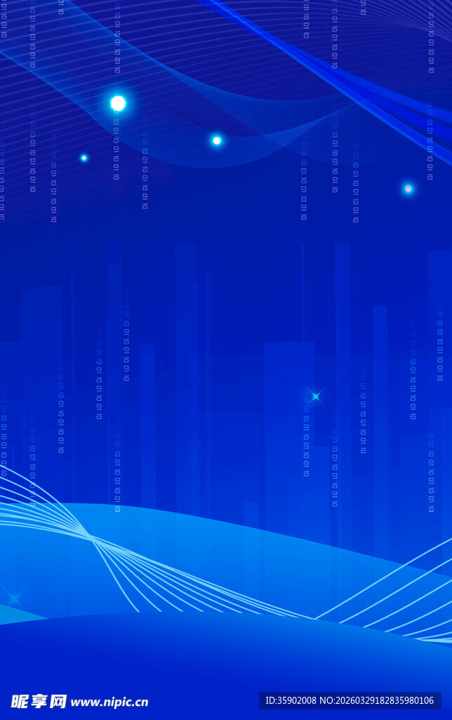 蓝色科技感线条动态背景图