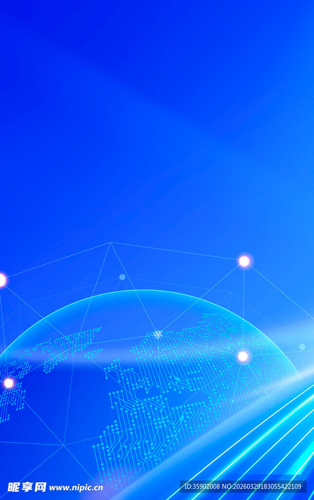 蓝色科技感线条背景图案