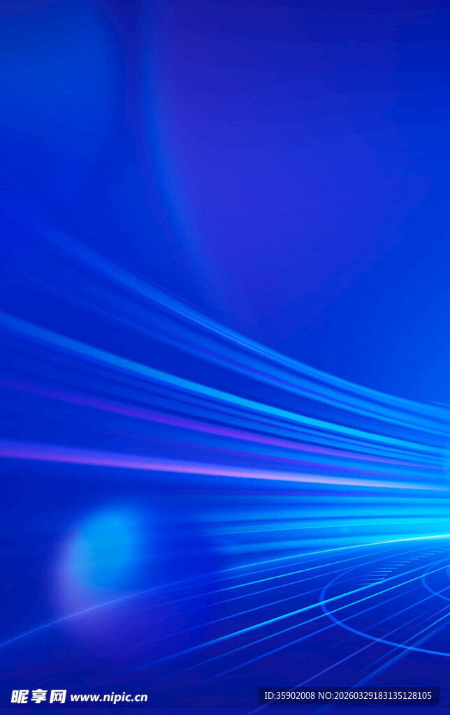 蓝色炫光科技线条背景图