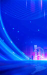 梦幻蓝色科技空间场景