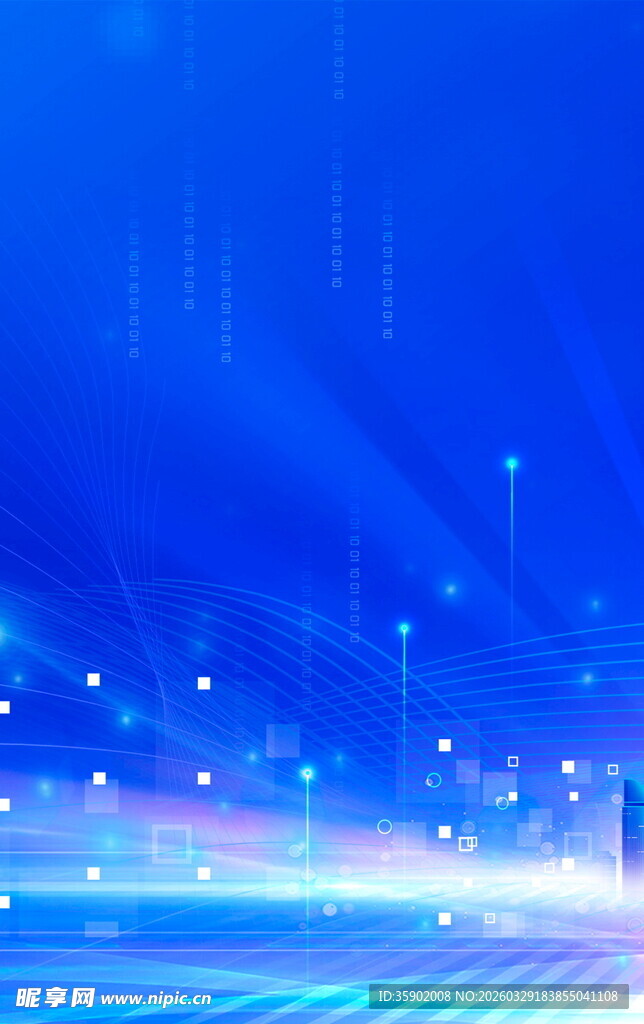 梦幻蓝色科技感背景画面