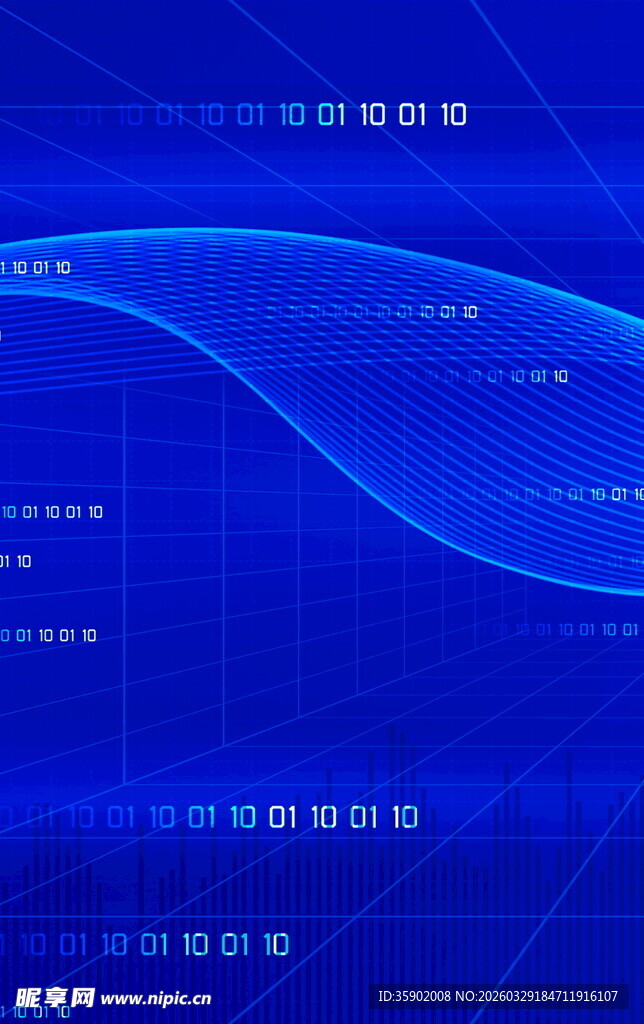 蓝色科技线条背景图