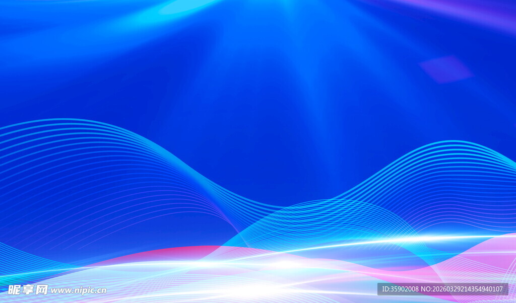 梦幻蓝紫渐变科技感背景