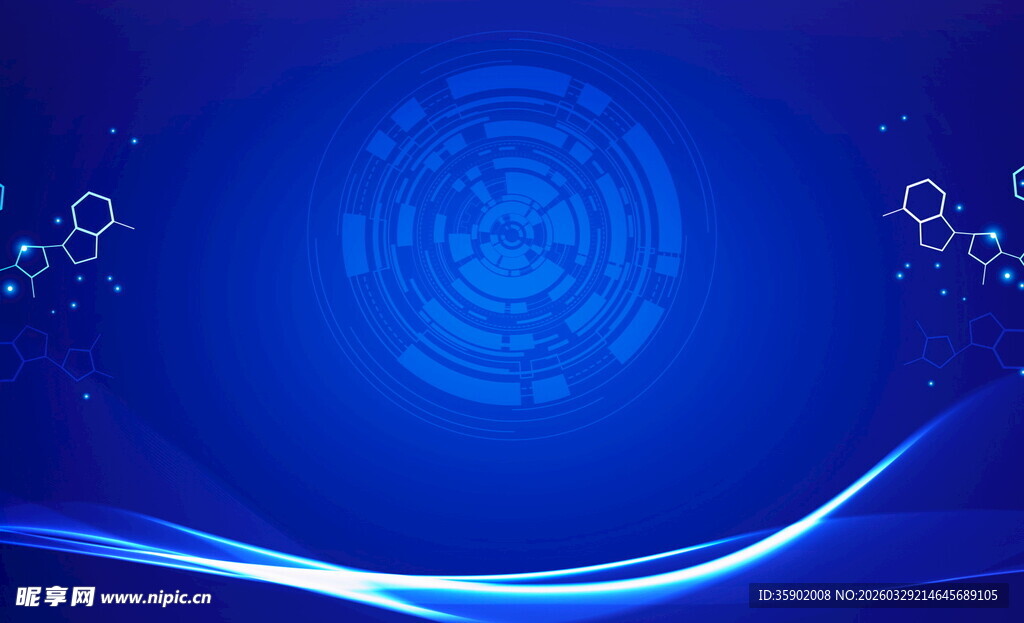 蓝色科技风抽象背景图案