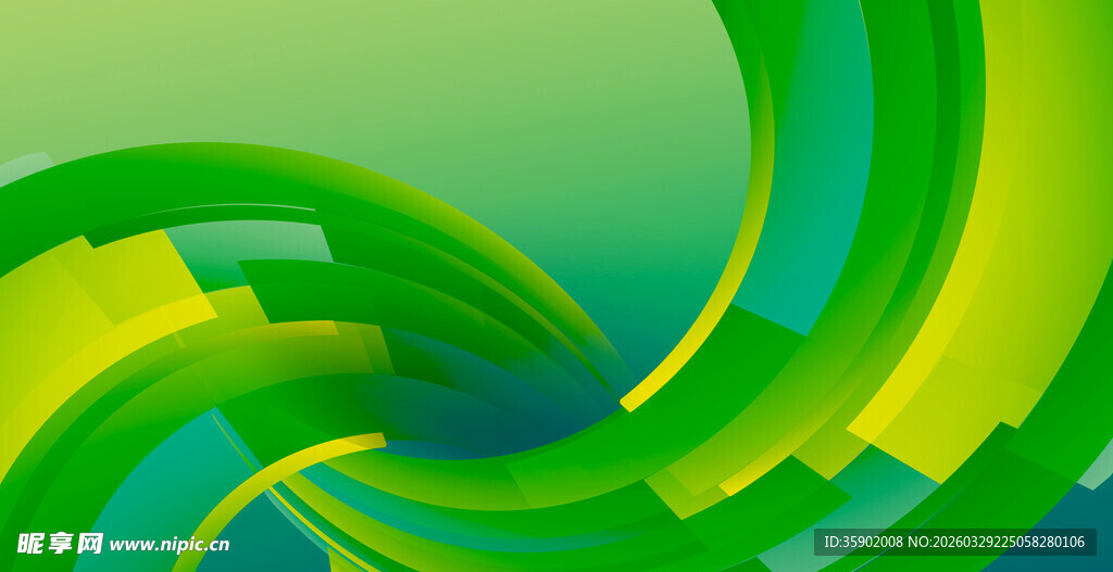 动感绿色几何抽象图案