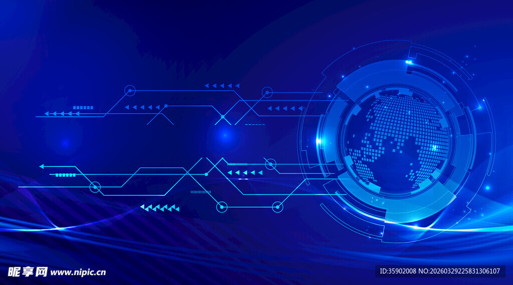 科技感蓝色未来界面背景