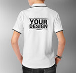 白色T恤后背设计展示