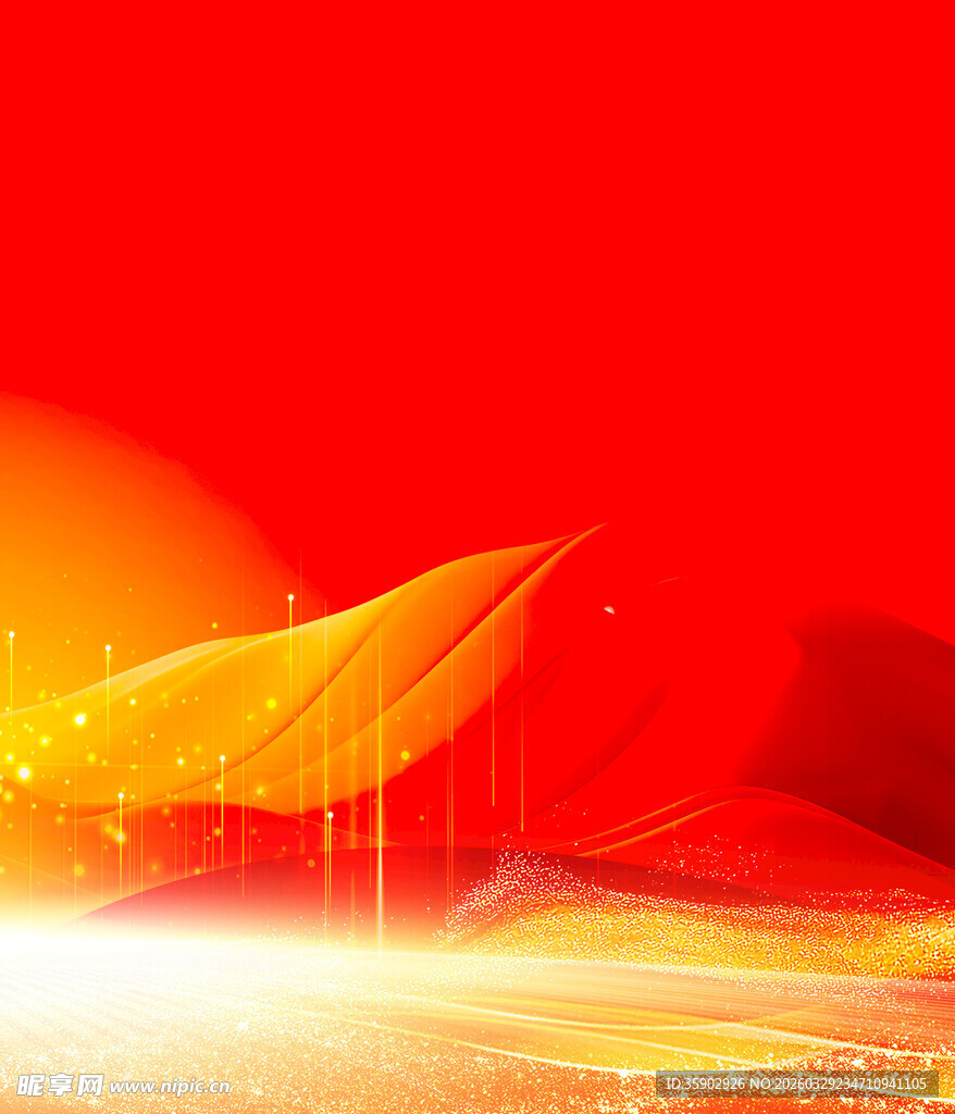 红色炫光科技感抽象背景