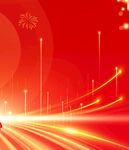 红色流光背景绚烂视觉盛宴