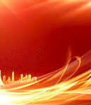 红色动感光线背景图