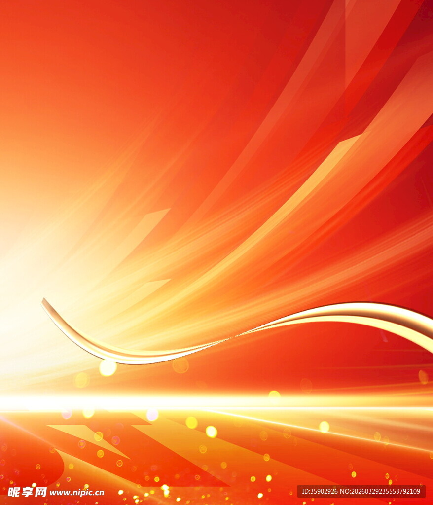 炫彩橙光动感背景图