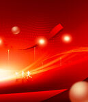 红色炫光背景科技感十足