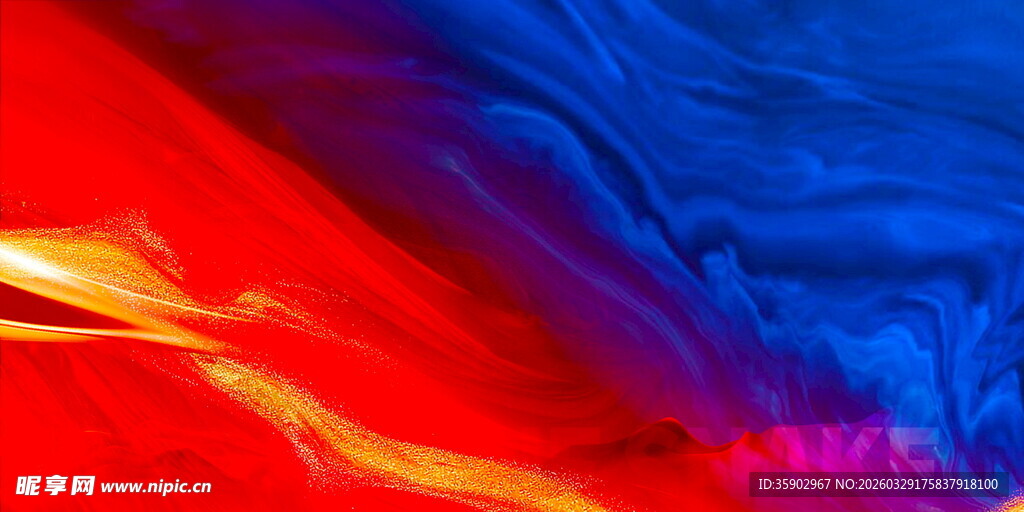 绚丽多彩的流体艺术画面