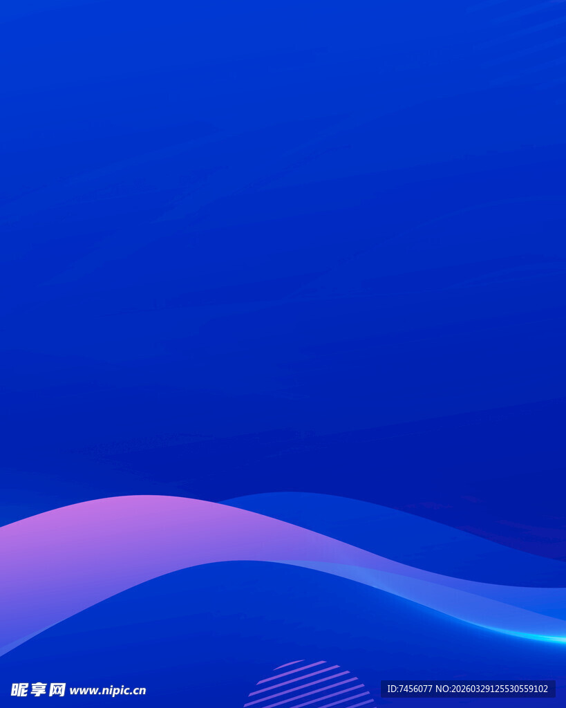 蓝色渐变波浪背景图