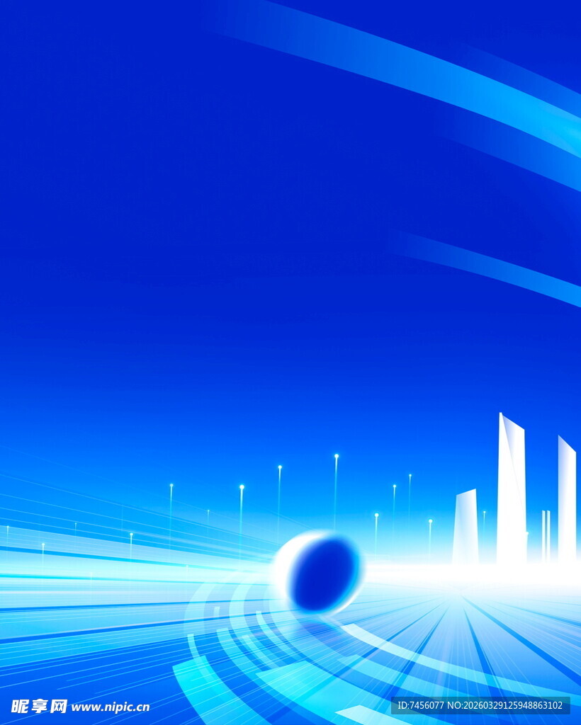 蓝色科技风背景图