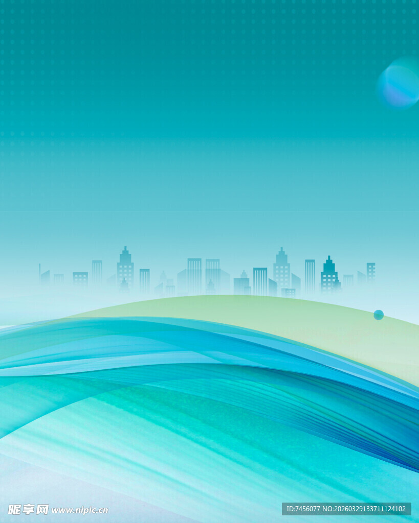 梦幻蓝调自然风景背景图