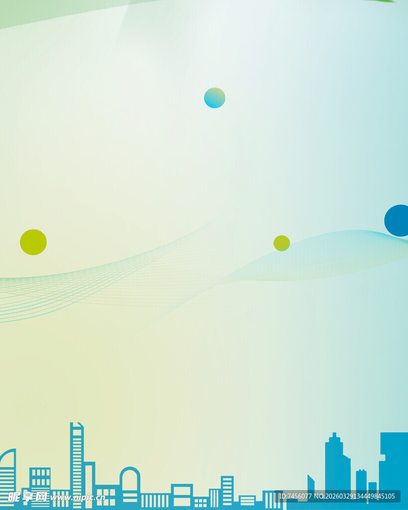 城市天际线与梦幻背景