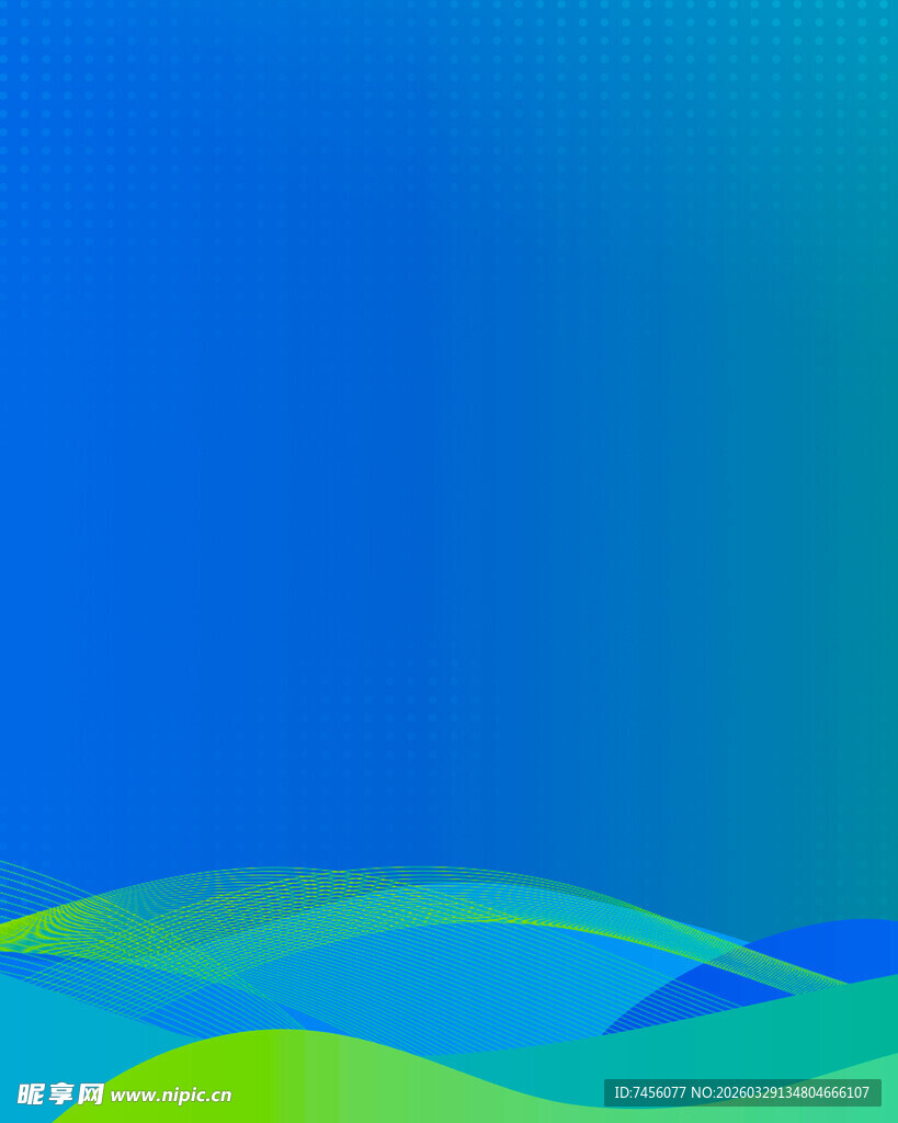 蓝绿渐变波浪背景图