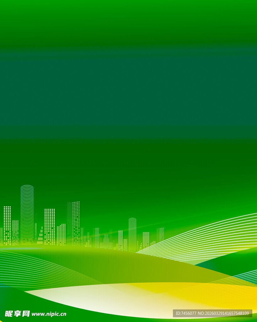 绿色动感城市背景图