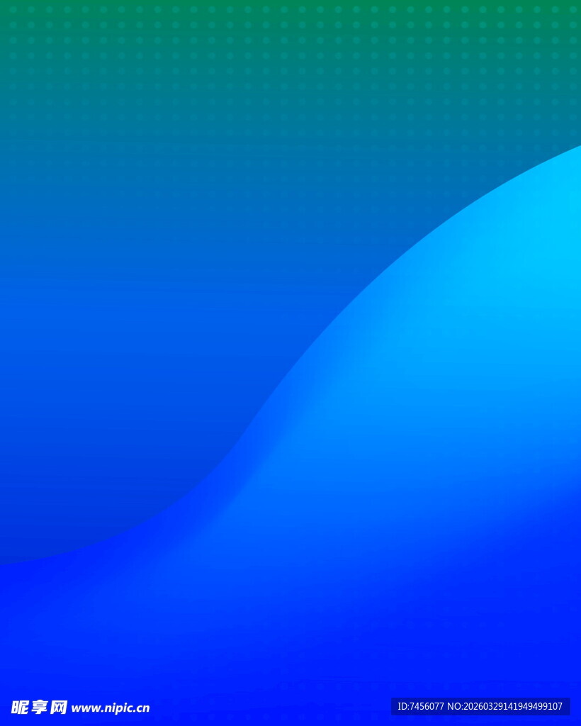 蓝绿渐变波浪背景图