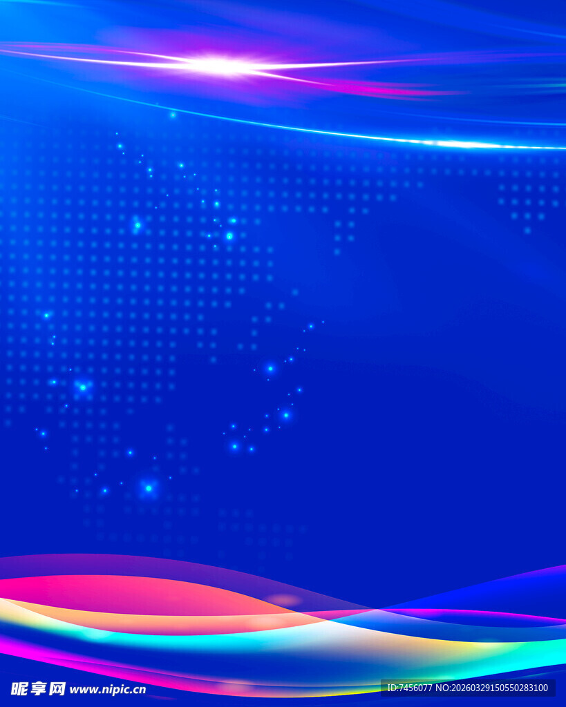 梦幻蓝色动感线条背景