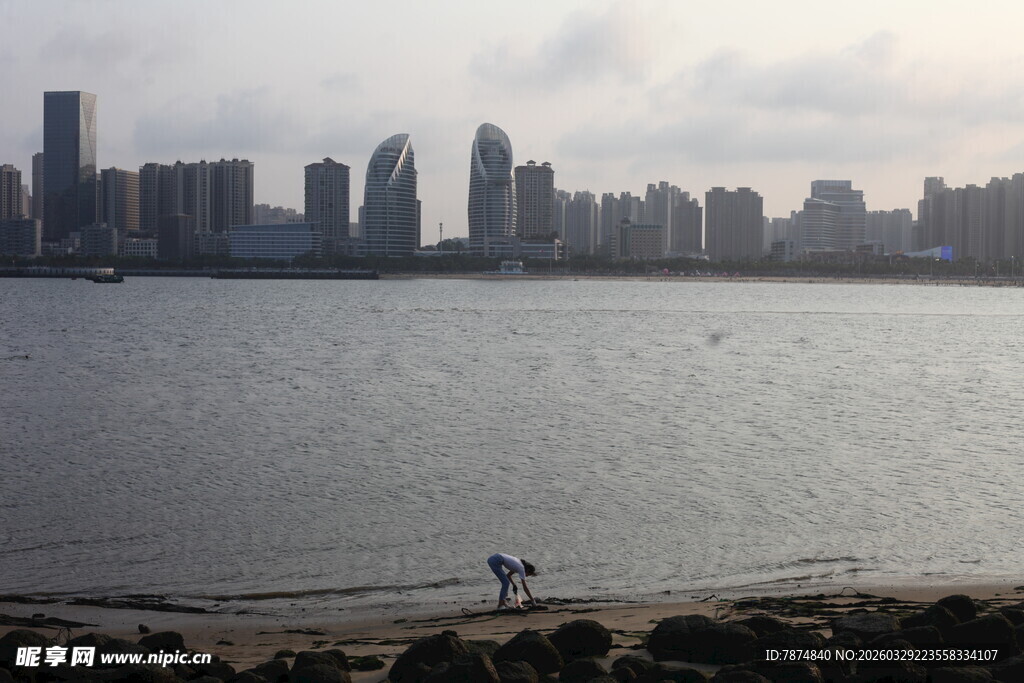湛江海滨城市风光 静谧水域