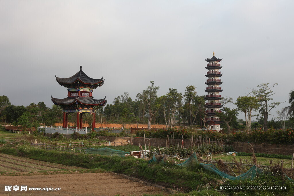 湛江中式古典园林景观建筑