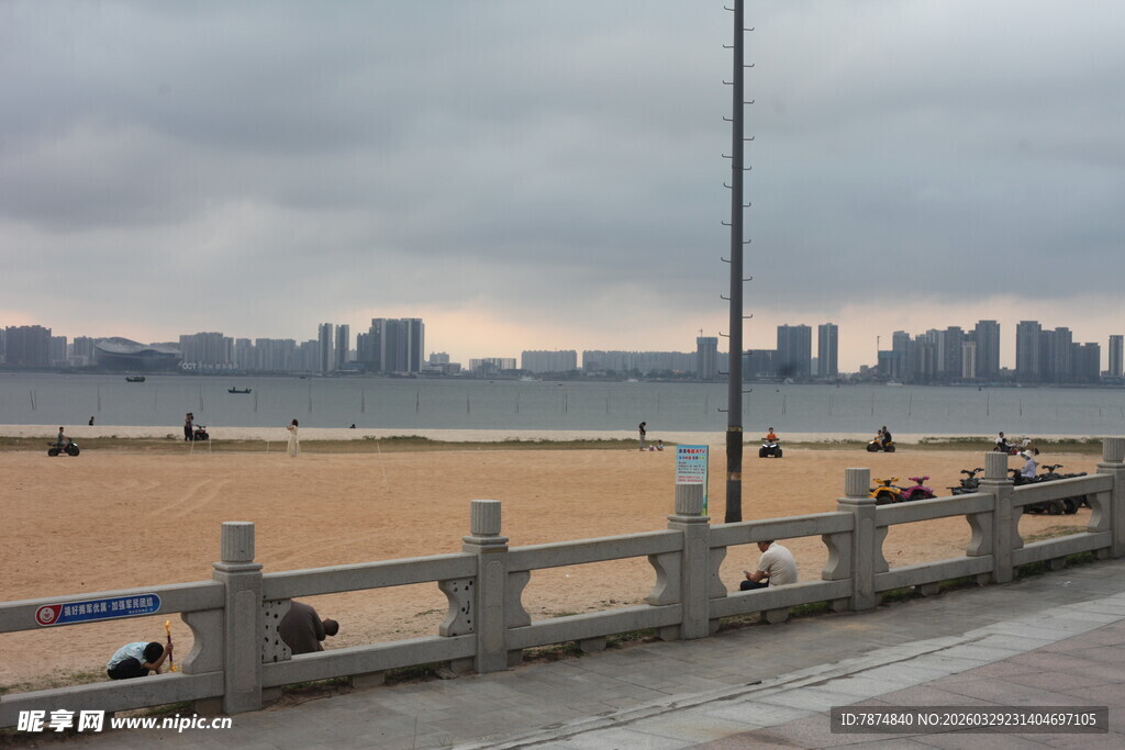 湛江城市江边风景