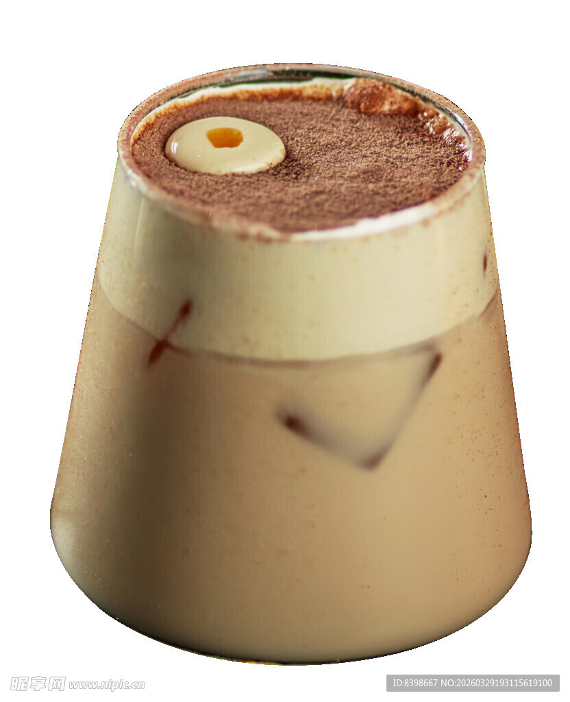 分层咖啡饮品特写