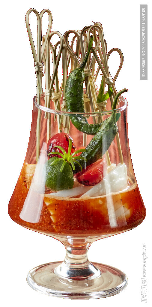 创意鸡尾酒配装饰签