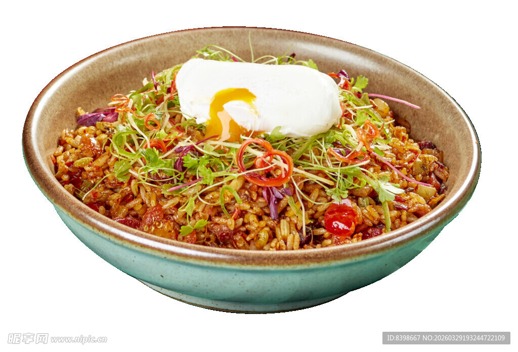 美味拌饭配煎蛋 怪噜饭