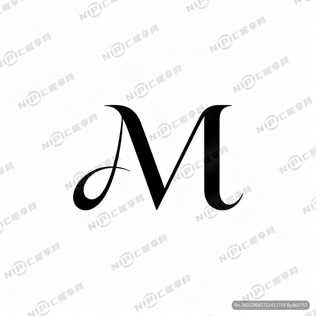 M字母LOGO 曲线