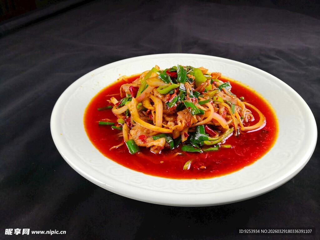 红油凉拌面 炒肉片