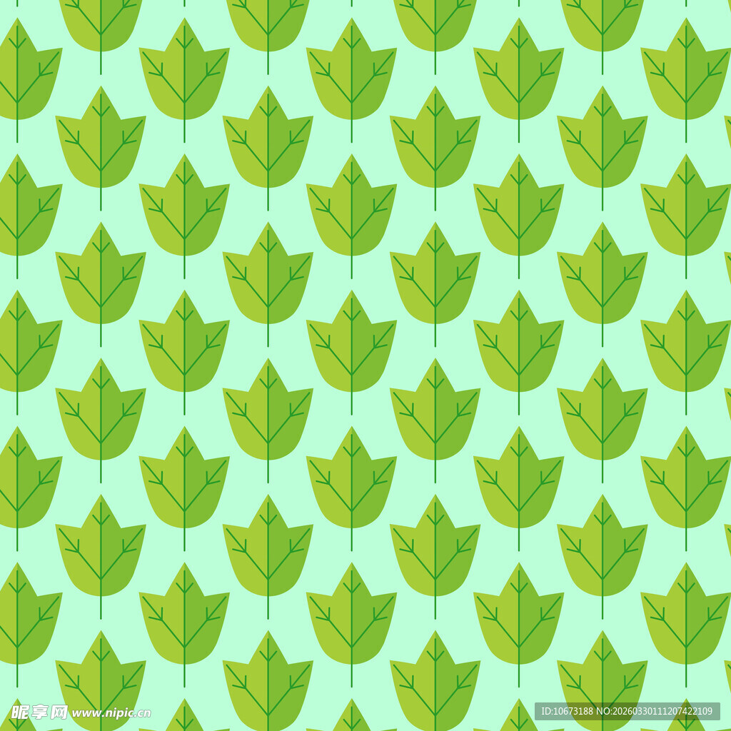 卡通叶子图案背景