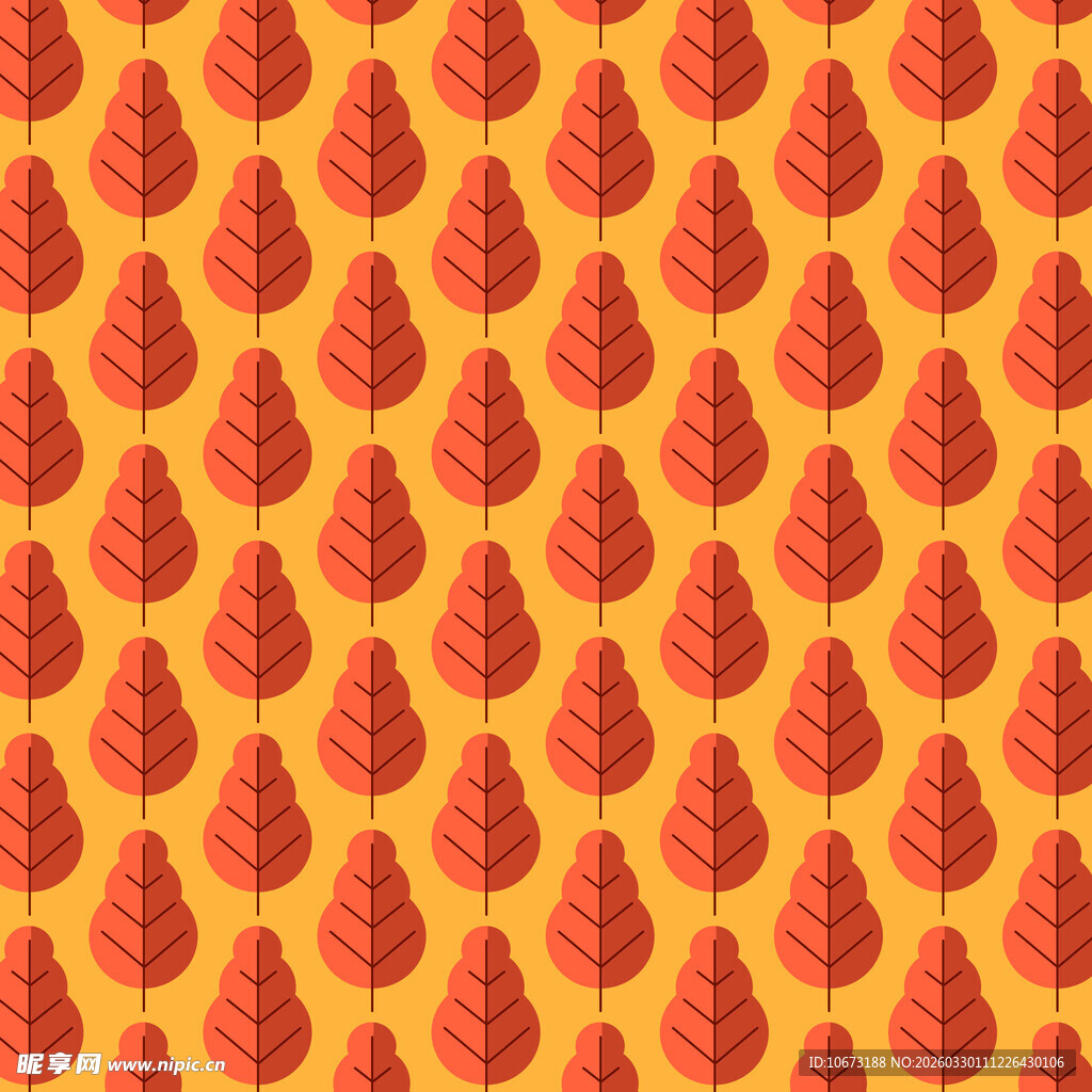 卡通叶子图案背景