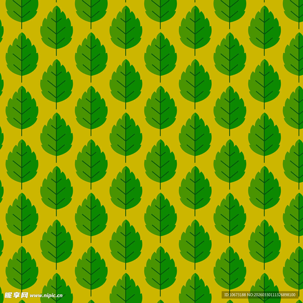 卡通叶子图案背景