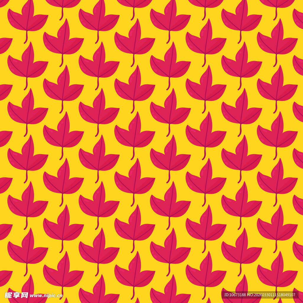 卡通叶子图案背景