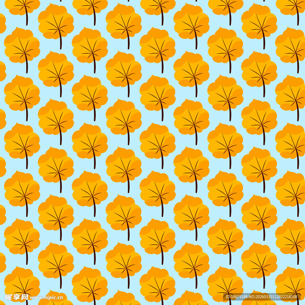 卡通叶子图案背景