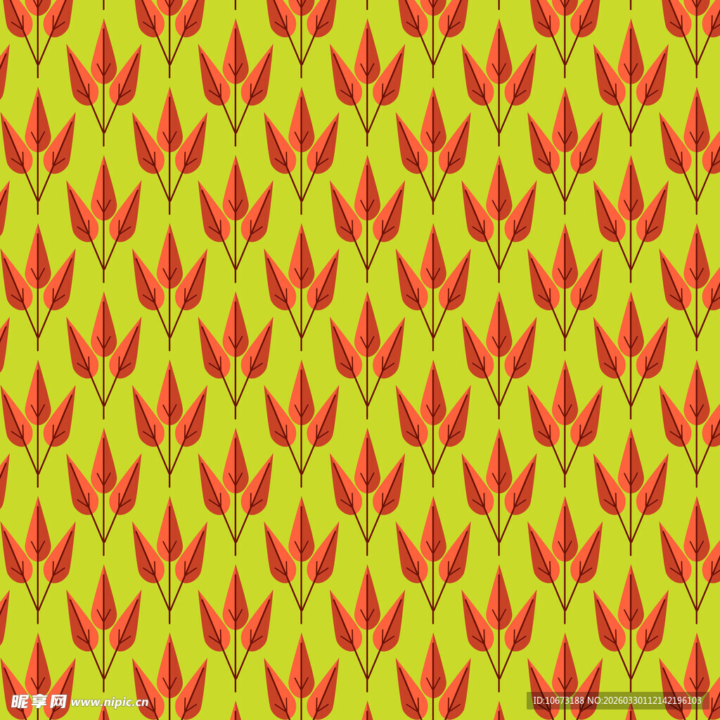 卡通叶子图案背景