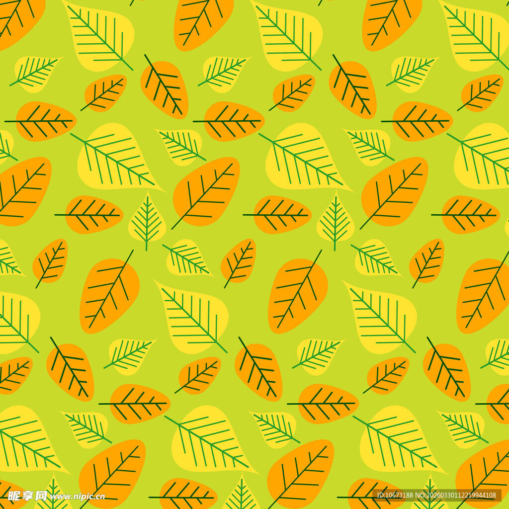 卡通叶子图案背景